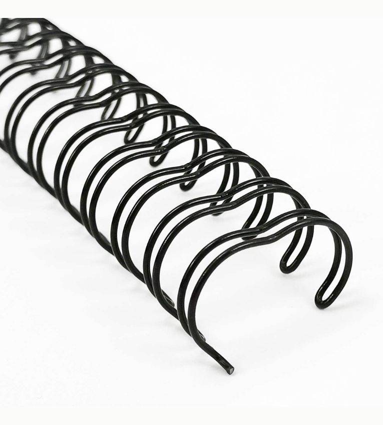 100 spirales de reliure métalliques noires de taille 14.3 pac.